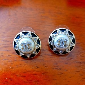 Authentic Chanel CC earrings